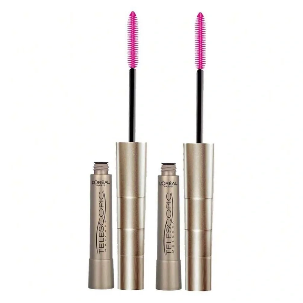 L’Oréal Paris Telescopic Original Washable Mascara | Blackest Black | 2-Pack